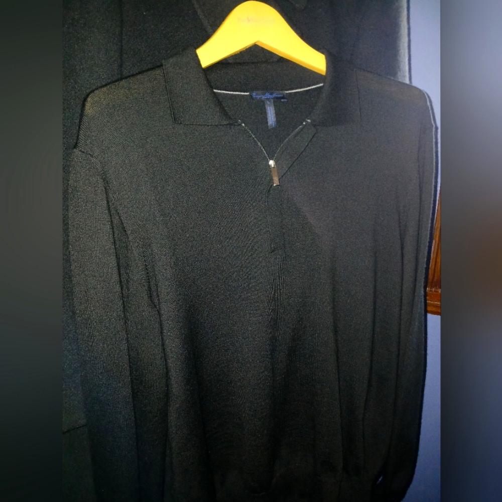 Mens Enzo Montovani Wool Quater-Zip